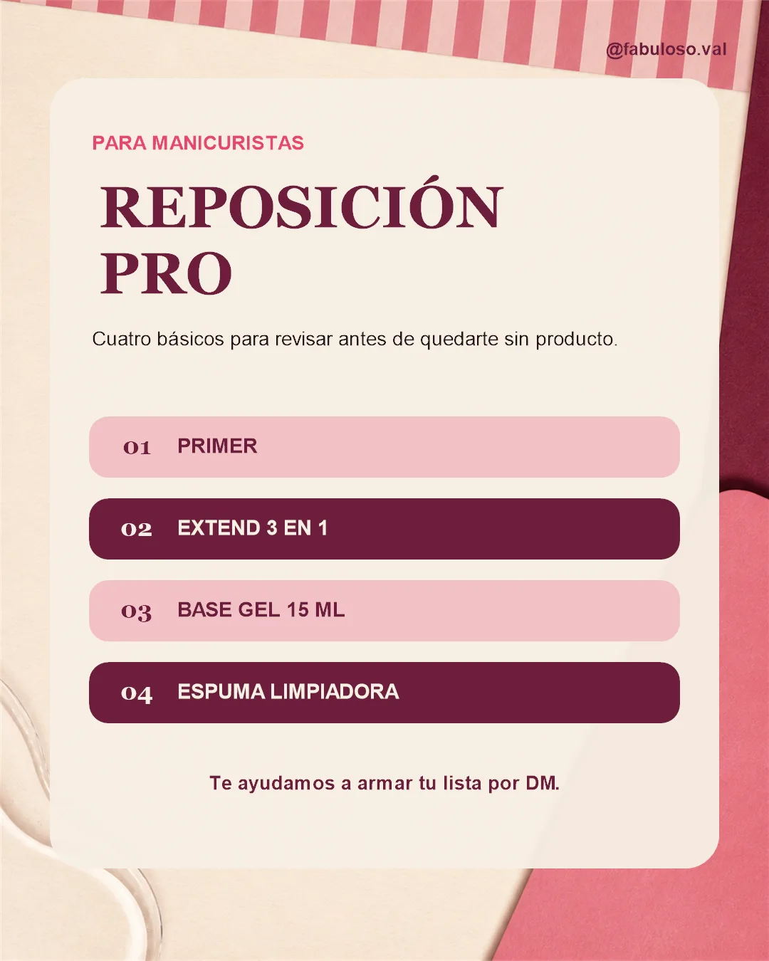 Reposición Pro para manicuristas